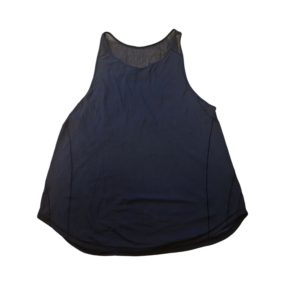 Lululemon Sculpt Tank Top Black Mesh Back Activewear Running Training Women's
